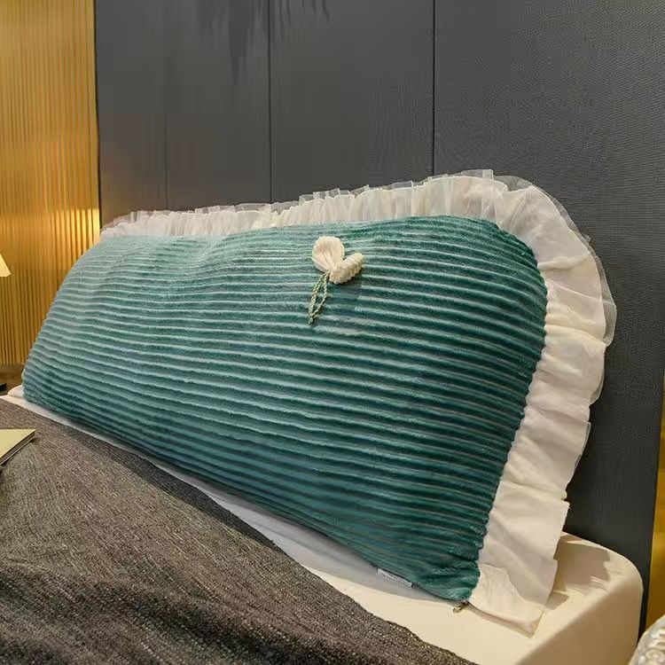 Solid colored plush headboard cushion Rectangular sofa large backrest Bed pillow, headboard soft bag, princess removable and washable pillows