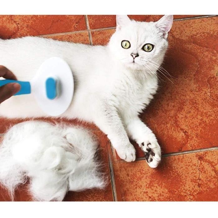 Brosse de toilettage efficace pour chien-chat, peigne démêlant pour chiens et chats à poils longs avec bouton de[S190]