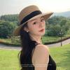 New Summer Visor Hat Flat Top Straw Hat Women's Seaside Beach Sun Protection Woven Sun Hat