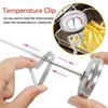 Küchenthermometer mit Topfclip, Sofortablesendes Fleischthermometer, Langfühler-Zifferblattthermometer zum Kochen, Süßigkeitenherstellen, Frittieren