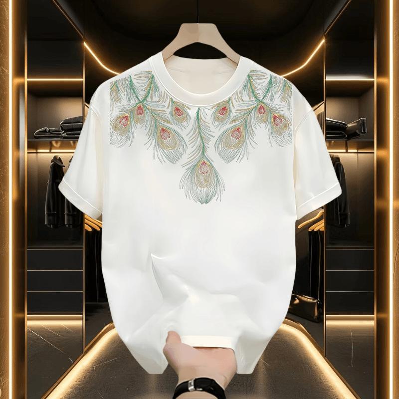 Trendy Brand Short-Sleeved Pure Cotton Men'S Printed T-Shirt Trendy Men'S And Women'S Versatile Round Neck T-Shirt Men'S