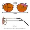 Blue Light Blocking Glasses Women Red Orange Lens Improve Sleep Metal Frame Small Size 133mm Nighttime Use