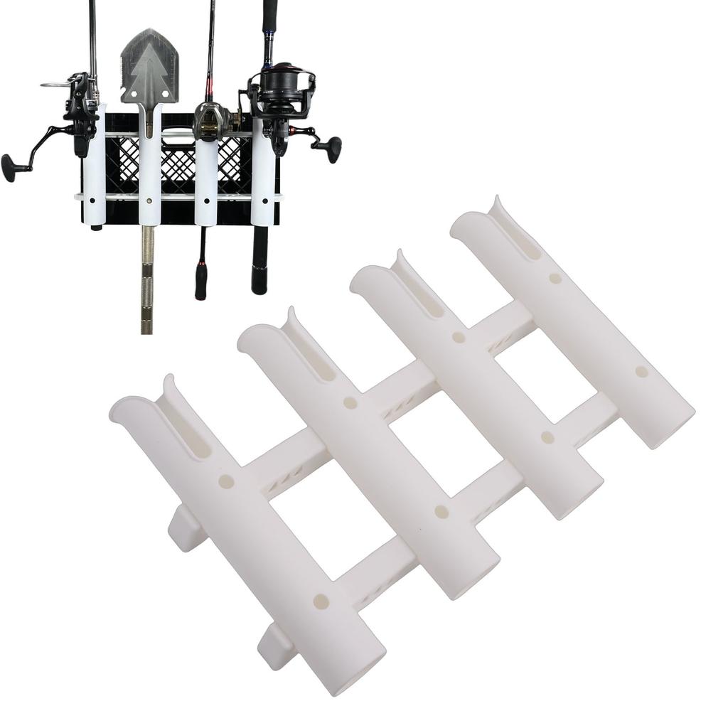 Bootswandmontierter Angelrutenhalter 4 Röhren Nylon Vertikales Angelrutenregal für Boote Yacht Kajak