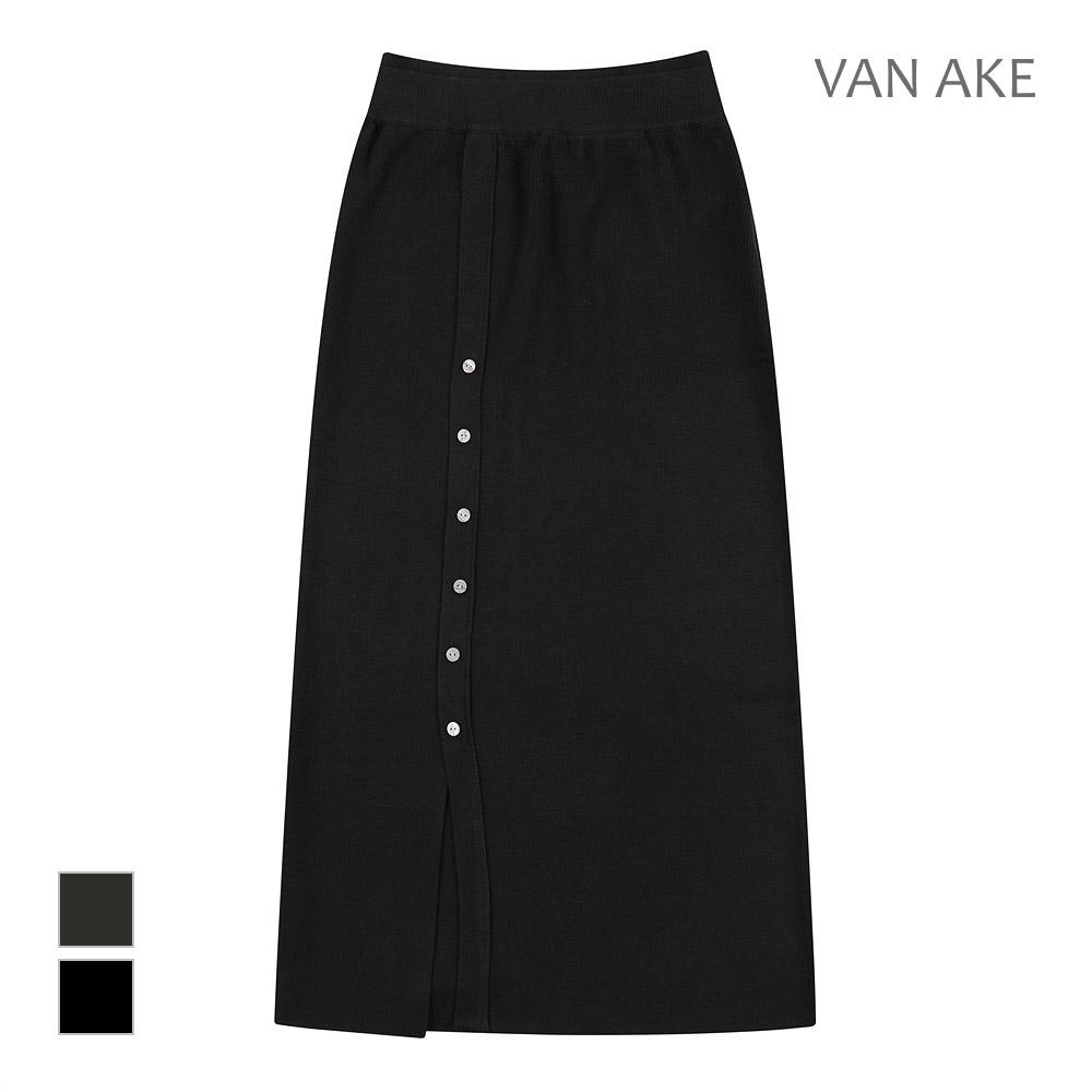 VANAKE Button-Detail Knit Skirt_Vb3Zksm301Z