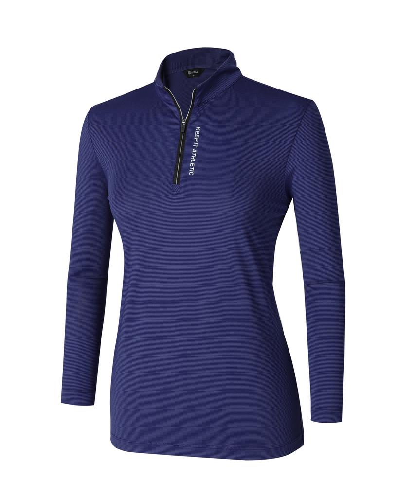 2ELA [2Pack] Women'S Ice Mood Cooling Zip-Up Long Sleeve T-Shirt 5 Colors (C Type)