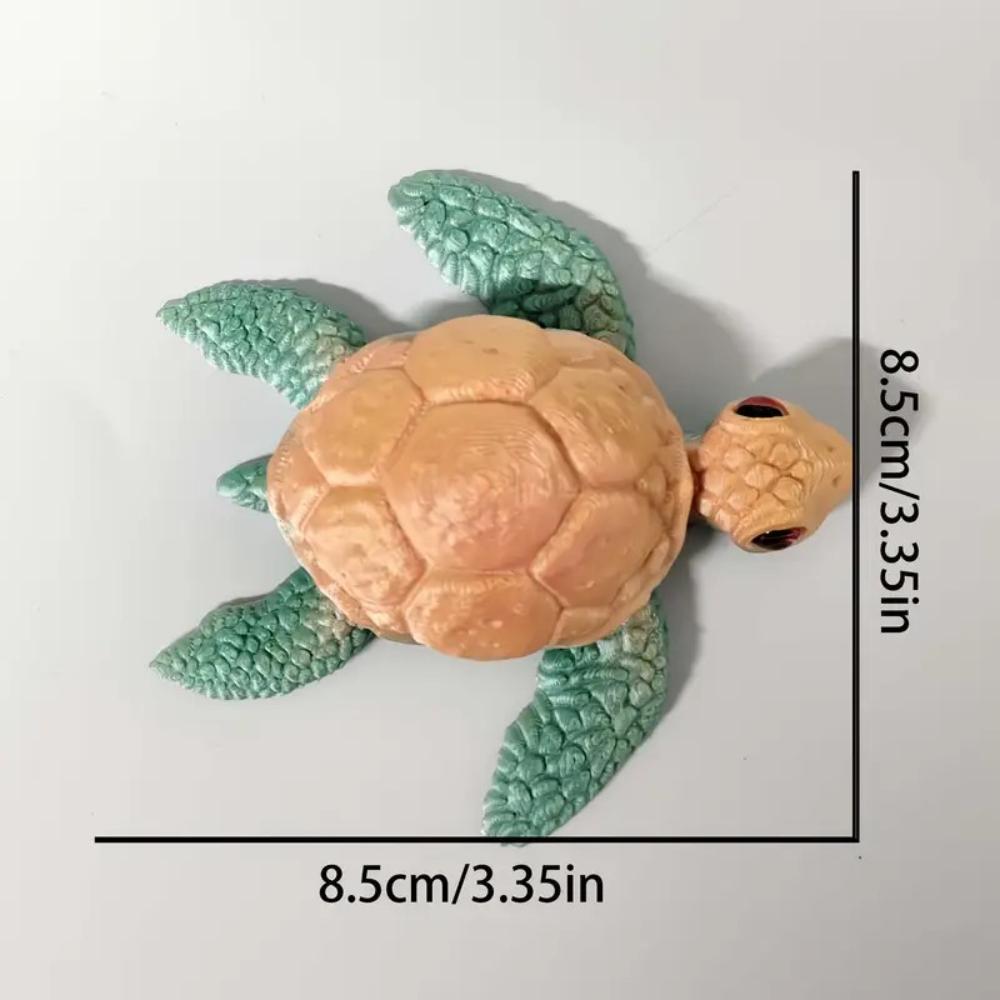 3D-gedrucktes Schildkrötenmodell mit beweglichen Gelenken Kreative Sammlung Desktop-Dekoration Handgefertigte Weihnachtsgeschenke Anime-Modelle
