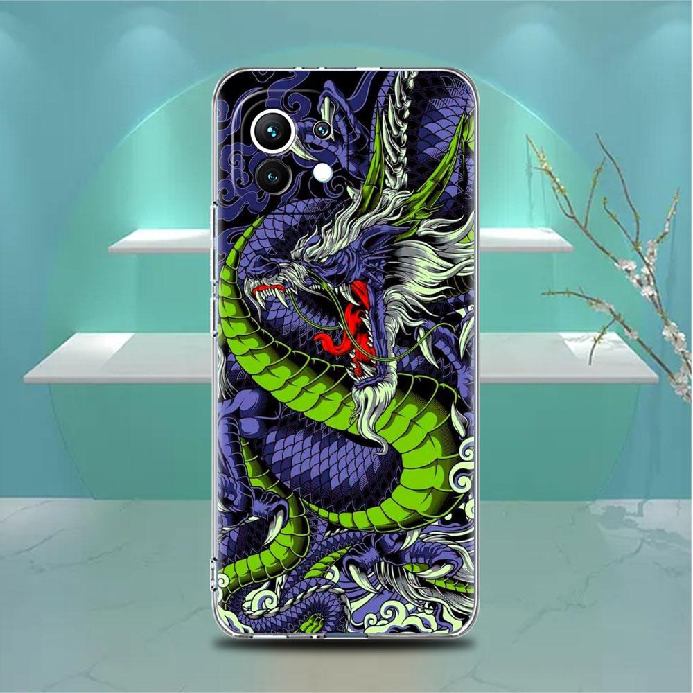 

Модный китайский винтажный дракон прозрачный чехол для Xiaomi Mi Poco X3 NFC M3 Pro F3 F1 11 Lite 12 Note 10 11T прозрачный чехол для телефона Xiaomi Poco F3