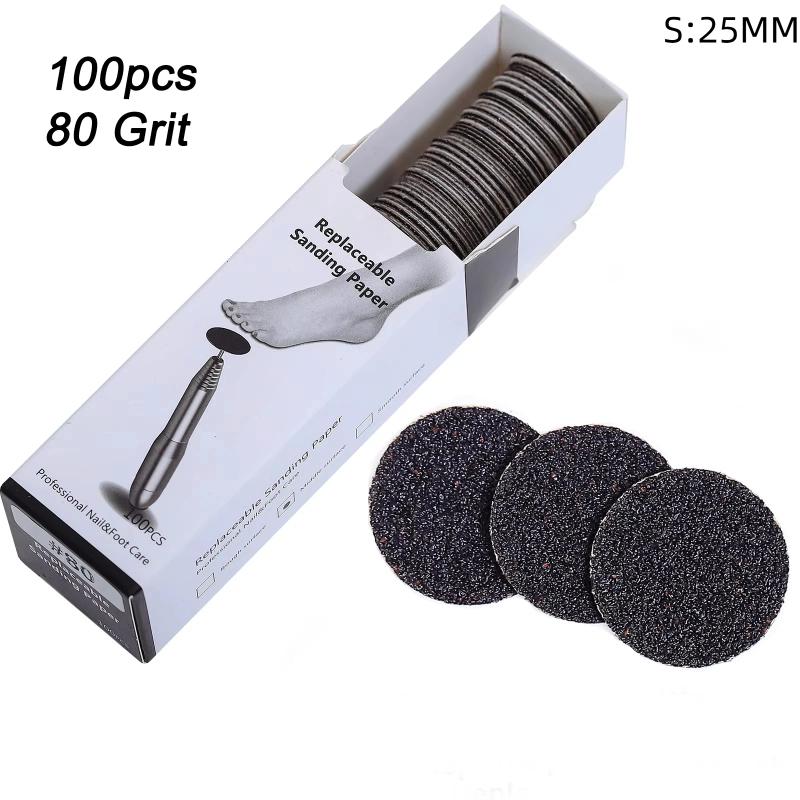 25/35Mm Austauschbares Schleifpapier Pediküre Werkzeuge Maniküre Pediküre 3/32'' Scheibe Fuß Tote Haut Entfernen Schleifpapier Scheibe