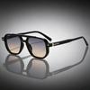 Unisex Square Double-Bridge Sunglasses with UV Protection - Fashionable European & American Style 89313.