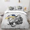 Cartoon Pet Cat Pattern Bedding Kit Quilt Cover Pillowcase Single and Twin Bed Large Size Large Size Adult and Teenager Gift