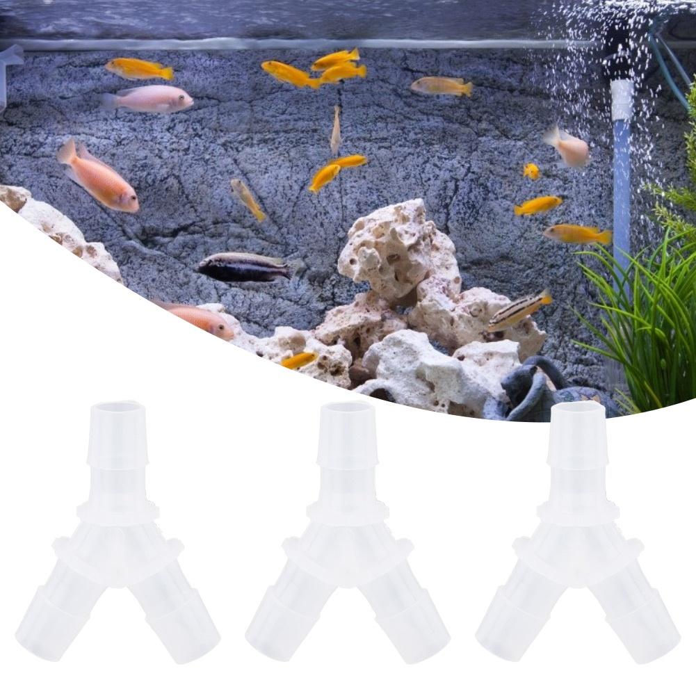 10PCS Soft Hose Fittings Y Type Connector Aquarium Fish Tank Air Pump Junction 3 Way Connector