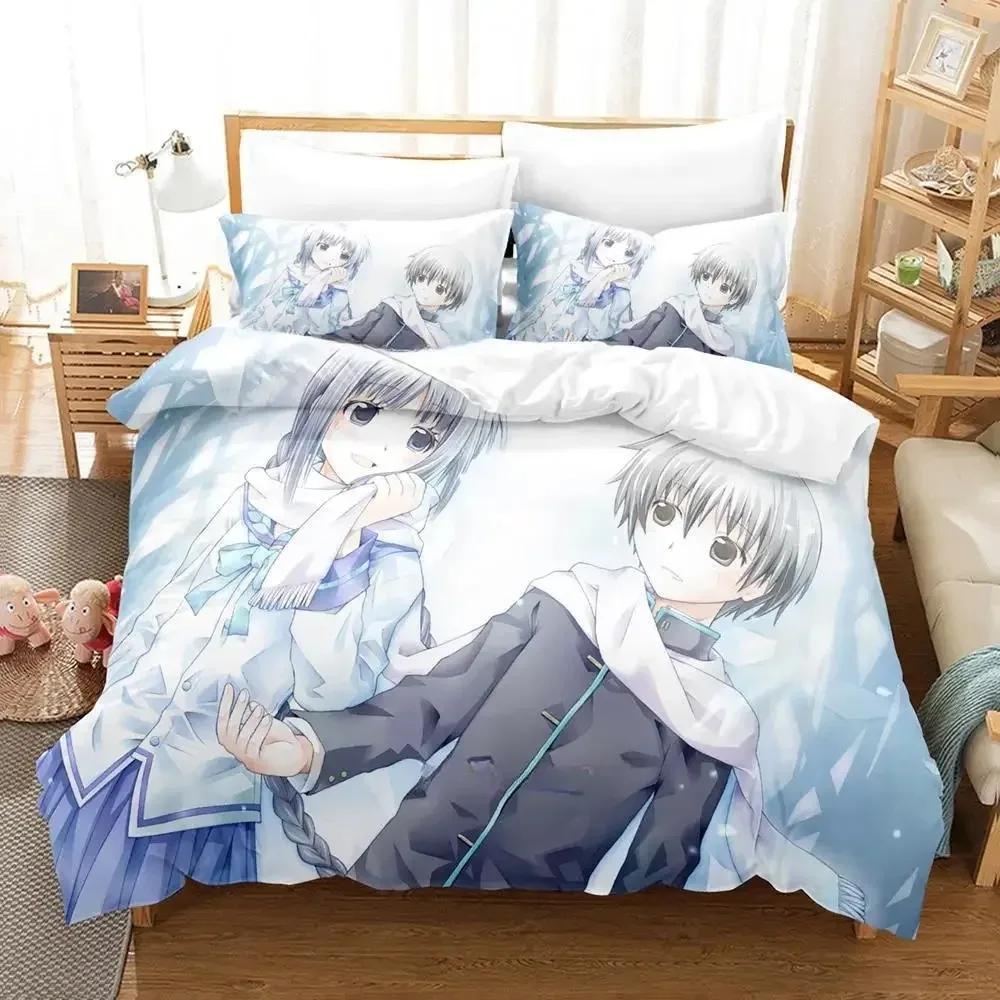 Neues Bungaku Shoujo Bettwäscheset Einzelbett Twin Full Queen King Size Bettset Erwachsene Kind Schlafzimmer Bettbezugsets Kawaii Bettlaken-Set