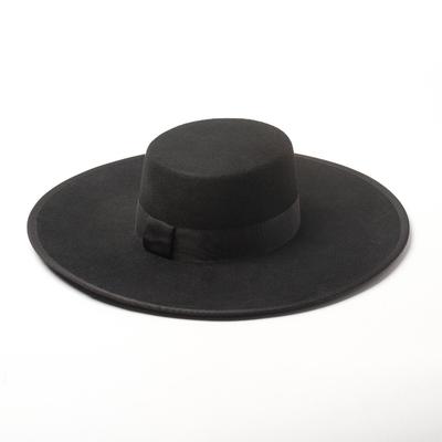 Classiwinter Yün Siyah Düz Moda Gösterisi Modeli Cm Kenarlı Fedoras Şapka Şapka Erkek Kadın Eğlence Panamjazz Şapka