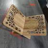 ABGR-Elegant Wooden Quran Holder With Flower Design Hollow Out For Desk Organization Storage