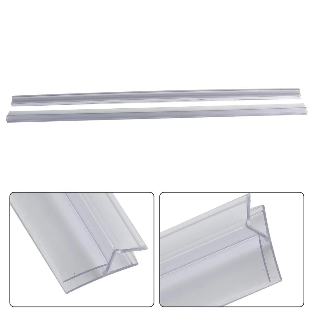 Door Sealing Strip Seal Strip Shower Screen Seal Strip Bathroom Accessory Door Bath Shower Transparent Water Deflector 100cm PVC