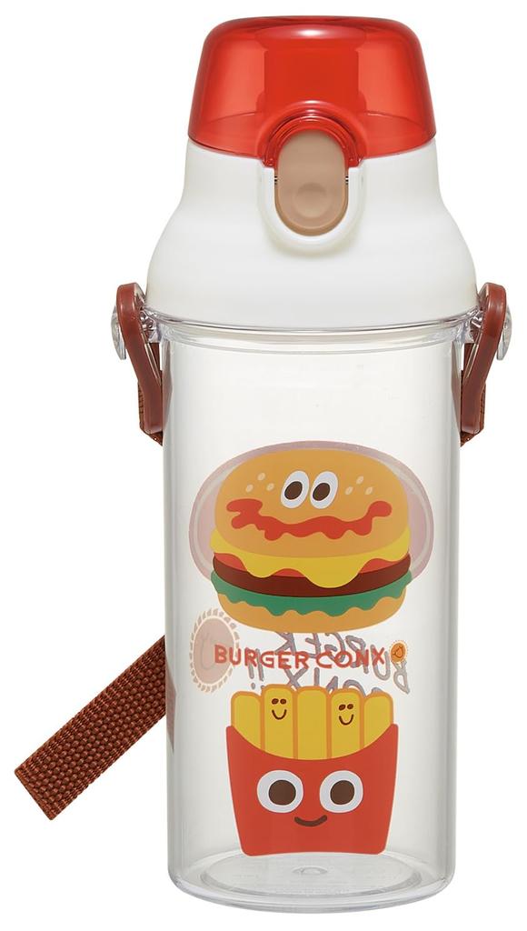 Skater Clear Water Clear Made in Burger Concus for Boys and Kids' Bottle, 480ml, Plastic, Bottle, Japan, Hello, Girls, PSB5TR-A