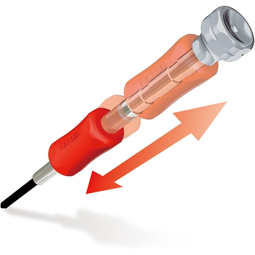 VESSEL Precision Screwdriver Set 6 Sizes Flat Head TD-55