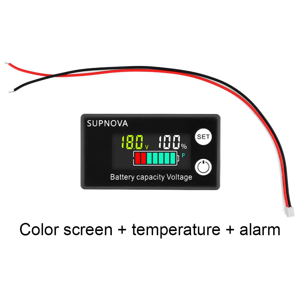 

Battery Capacity Indicator DC 8V-100V Lead Acid Lithium LiFePO4 Car Motorcycle Voltmeter Voltage Gauge 12V 24V 48V 72V
