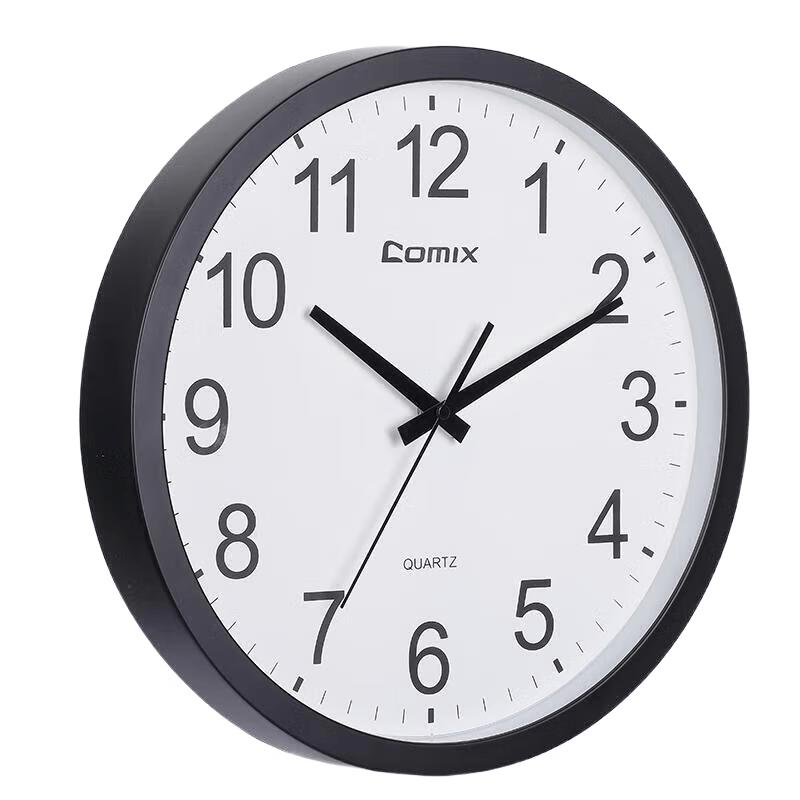 Comix 12-inch Black Wall Clock