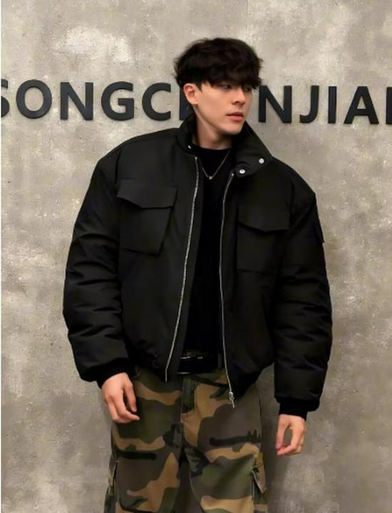 Men's High-End Light Cavalry Cotton Jacket - Autumn/Winter Trendy Loose Pilot Style