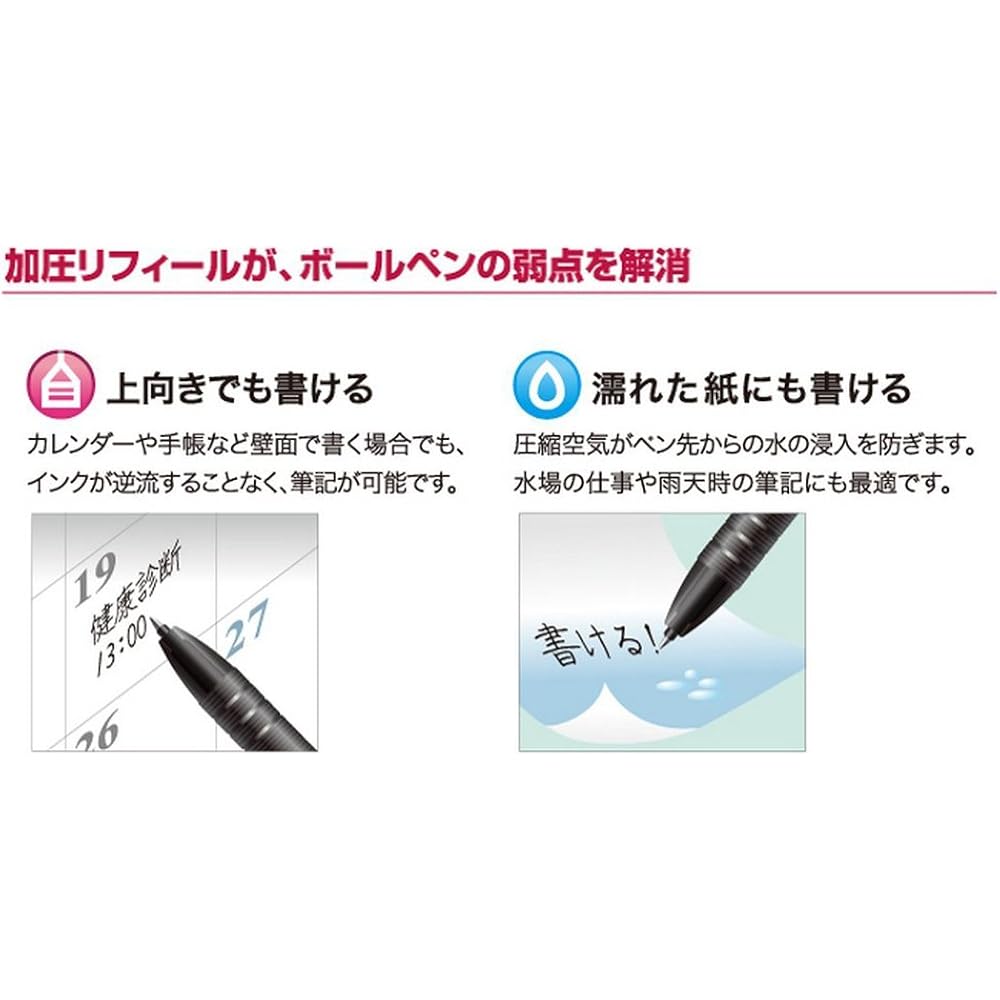 Mitsubishi Pencils Ballpoint Pen Power Tank Standard 0.5mm Black SN200PT05.24 10-pack