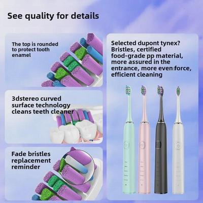 SN903 Sonic Silent Soft Waterproof Electric Toothbrush with Neutral Packaging - Ideal As a Gift