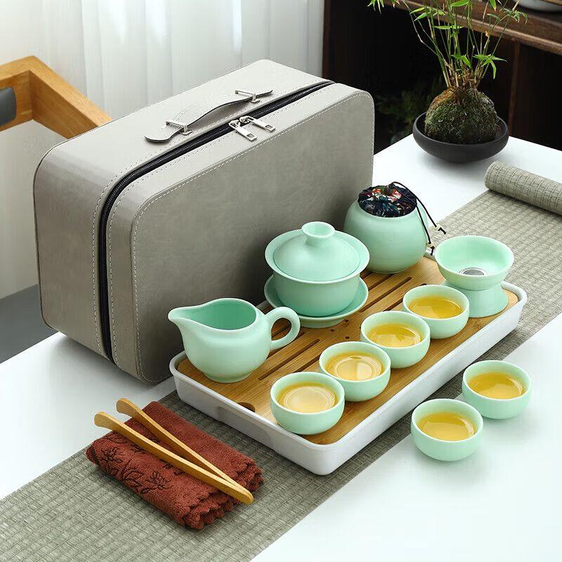 Qiuqiao Portable Ceramic Kung Fu Tea Set