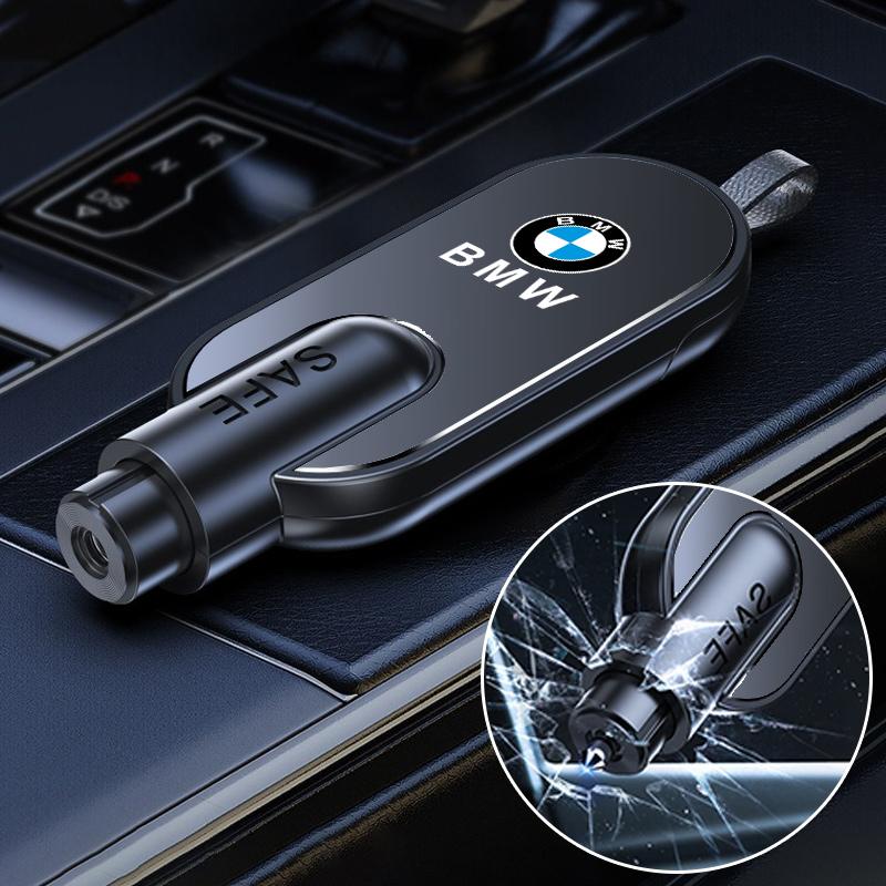 Car Sticker Hammer Glass Life-Saving Escape SeatBelt Cutter Emergency For BMW E30 E38 E39 E46 E60 E61 E90 X5 X6 E70 E83 F30 F32 JR9