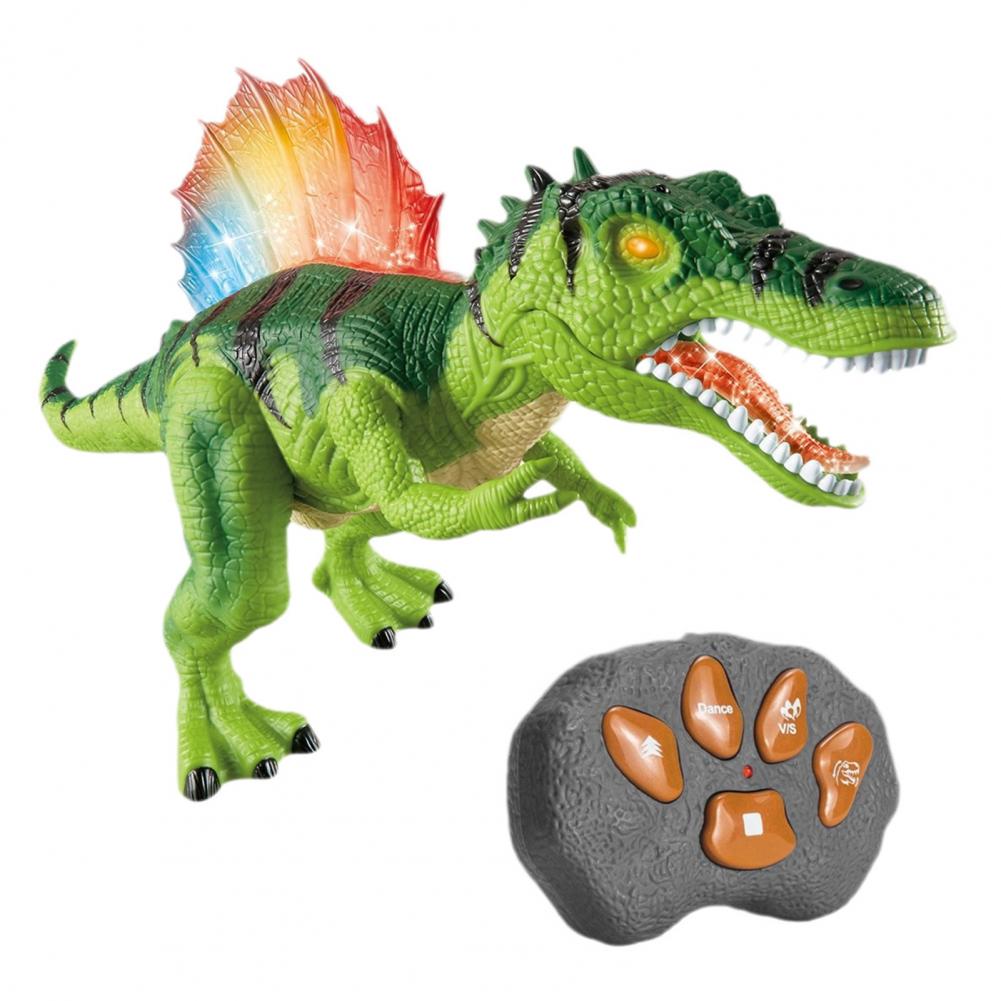 Remote Control Dinosaur Kids Electric Dinosaur Toy With Sound Remote Control Spinosaurus Model Walking Light-Up Educational