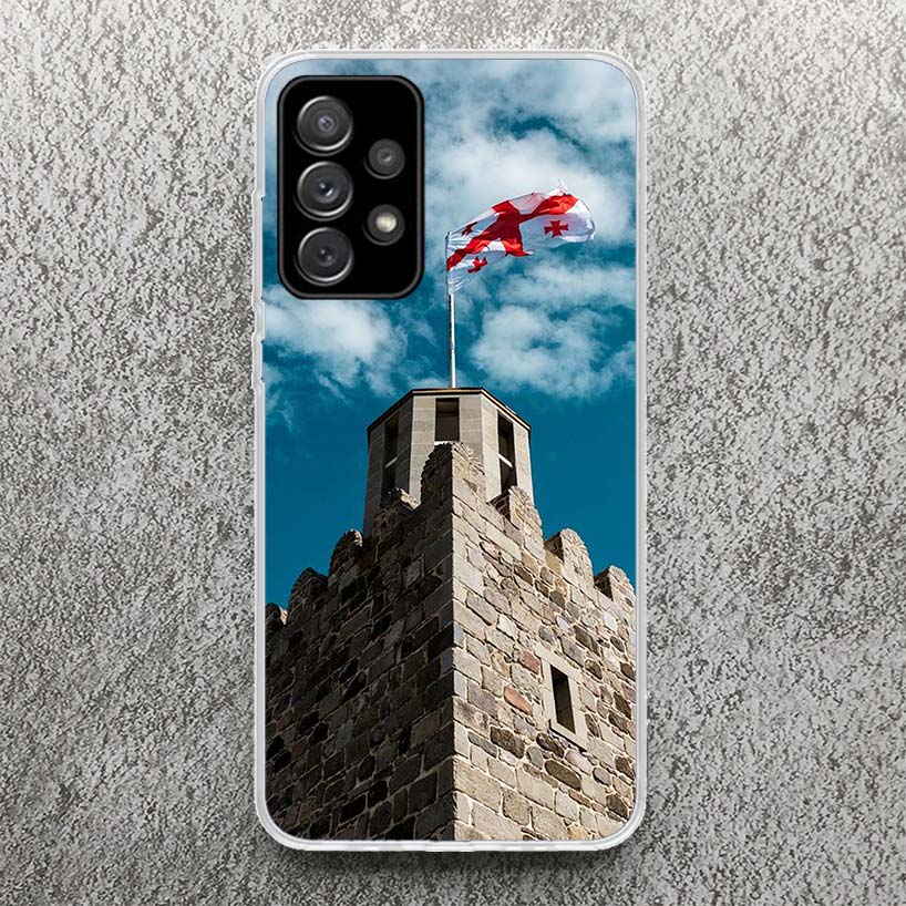 Georgia Flag Phone Case For Samsung Galaxy A52 A42 A32 A22 A12 A02S A51 A50 A71 A70 A41 A31 A21S A30S A20S A40 A30 A20E A10