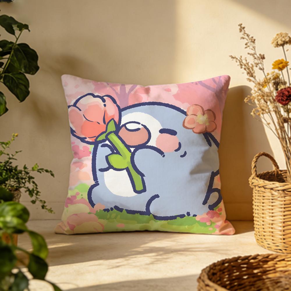 Stylish FFat Sharkful Cushion Cover Versatile DoubleSided Pillow Case Fit for Sofa Bed Car  Daily Decor