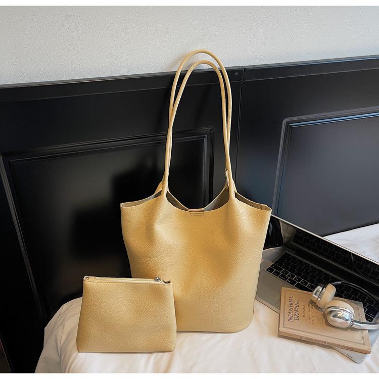 Minimalist style large bag women's 2025 new fashion retro tote bag large capacity casual commuting shoulder armpit bag