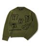 PEACE MAKER Teeth Knit Sweater (Avocado)