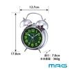 MAG Alarm Table Loud Twin Easy To Continuous Second Bell Bells Noah Precision Clock, Clock, Volume, Bell, Analog, Read, Quiet, Hand, Sound, Alarm,