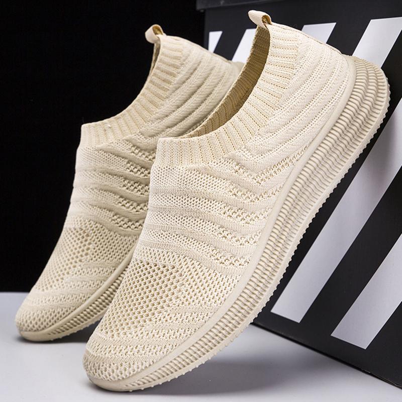 Fashion Summer Breathable Men Casual Shoes Lightweight Outdoor Male Walking Shoes Anti-slip Man Sneakers Slip On Flats Vulcanized Shoes