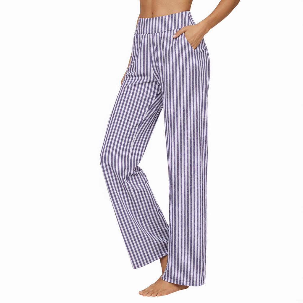 Womens Palazzo Pants Summer Casual Flowy Wide Leg Trousers Beach Travel Vacation Outfits