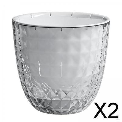 2xPlant Pot Decorative Self Watering Flower Planter for Office Balcony Bedroom