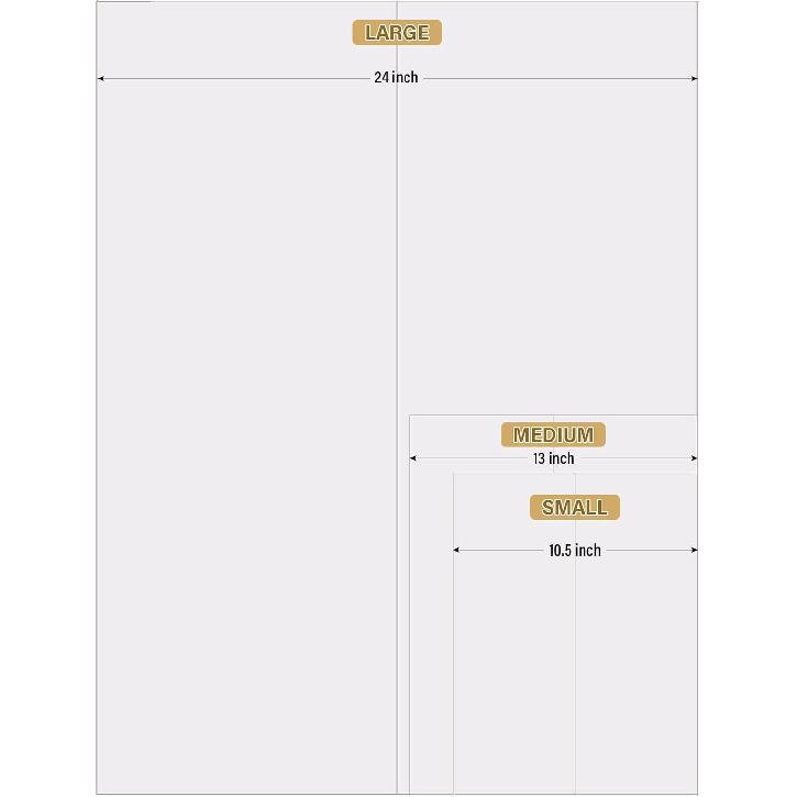 4 Pcs Trifold Poster Board, 21.5x14 inches Small White Poster Board Comes with Sticky Accessories, Corrugated Presentation Boards, Display Board for