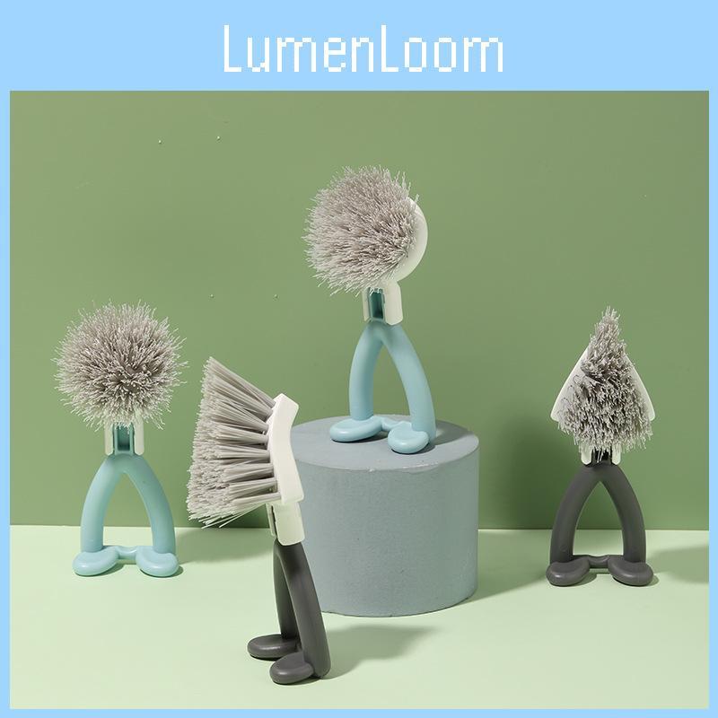Scrubber Kitchen With Hanging Hook V Shape Brush For Pots And Dishes