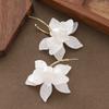 3D Resin Flower Earrings Fashion Exaggerated Pastoral Style Plate Ear Jewelry Unique Design Earrings for Women