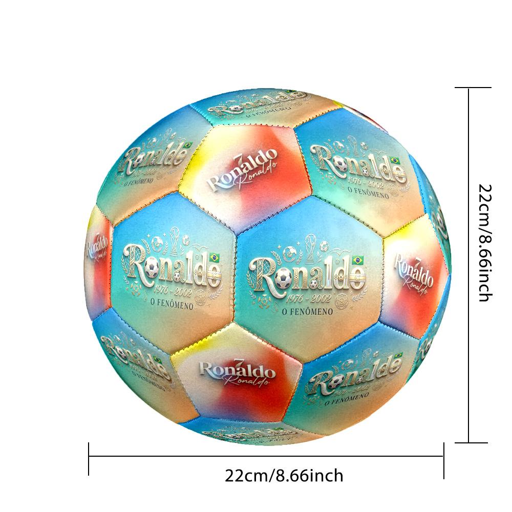Ronaldo's Legacy Sports Size 5 Soccer Ball Machine-Stitched Indoor/Outdoor Universal Football Surprise Collection Gift