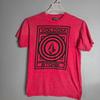 Volcom Surfařské tričko - Pánské S - Červené Bavlna Černé Logo Kamene Grafické Tričko Skate Unisex Tričko