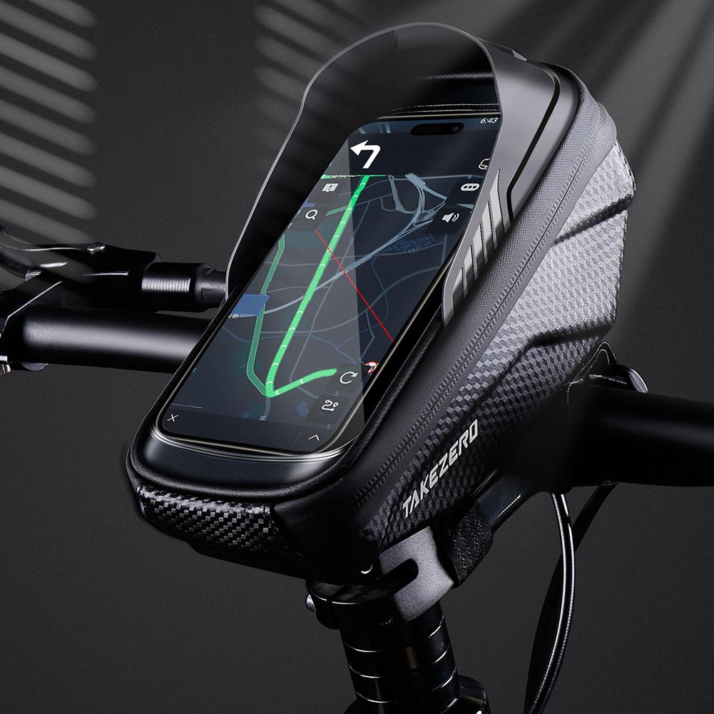 1L Bicycle Front Frame Bag Waterproof Bike Phone Mount Bag Support Touch Screen Bicycle Upper Tube Bag Road Bike Accessories