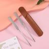 1Pcs Stainless Steel Dual Heads Makeup Toner Spatula Mixing Stick Foundation Cream Mixing Tool Cosmetic Make Up Tool