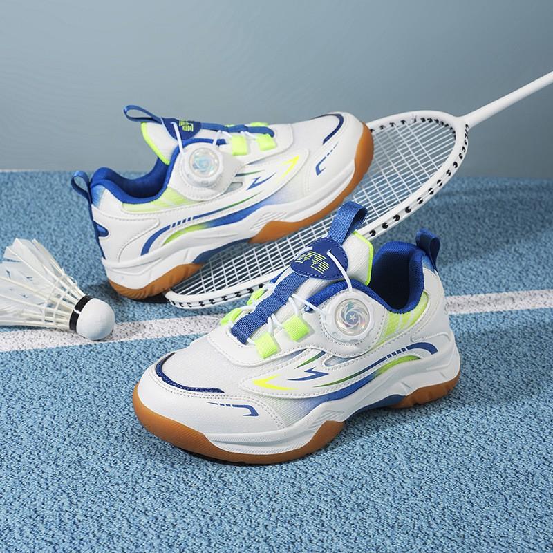 Kids Badminton Shoes Boys Girls Lightweight Breathable Outdoor Sport With Non-Slip Sole Shock Absorption