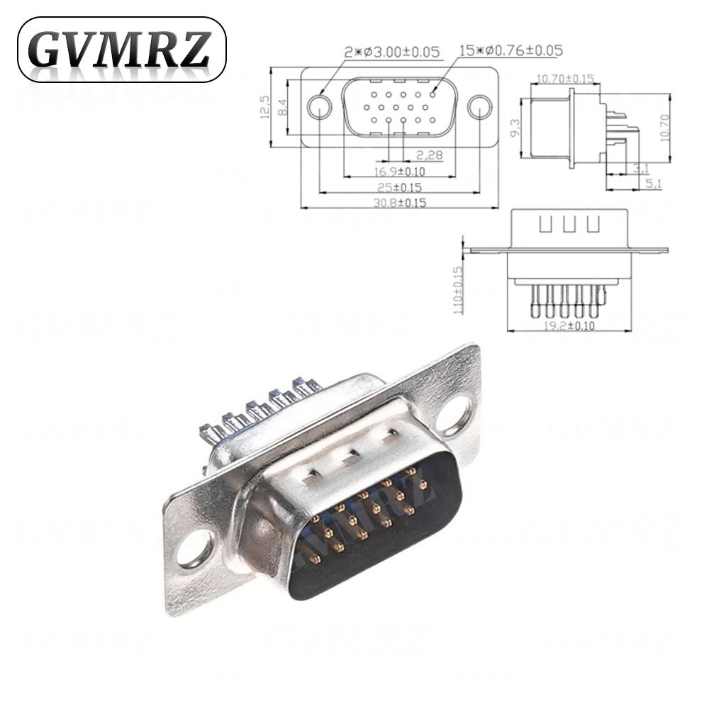 5PCS RS232 DB9 DB15 DB25 DB37 Connector Serial VGA Male Female Solder Type Plug D-SUB Male Plug Socket Connector