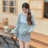 Summer Women's Loose Long Sleeve Blouse Bottom Shirt Thin Round Neck Sun Shirt Pullover Air Conditioner Hoodie