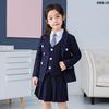 Korean Style Girls' Black Suit - 2024 Spring/Autumn Fashion for Kids