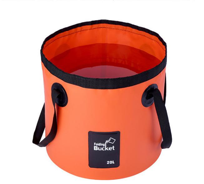 Outdoor 20L camping folding bucket multifunctional large capacity portable fishing bucket