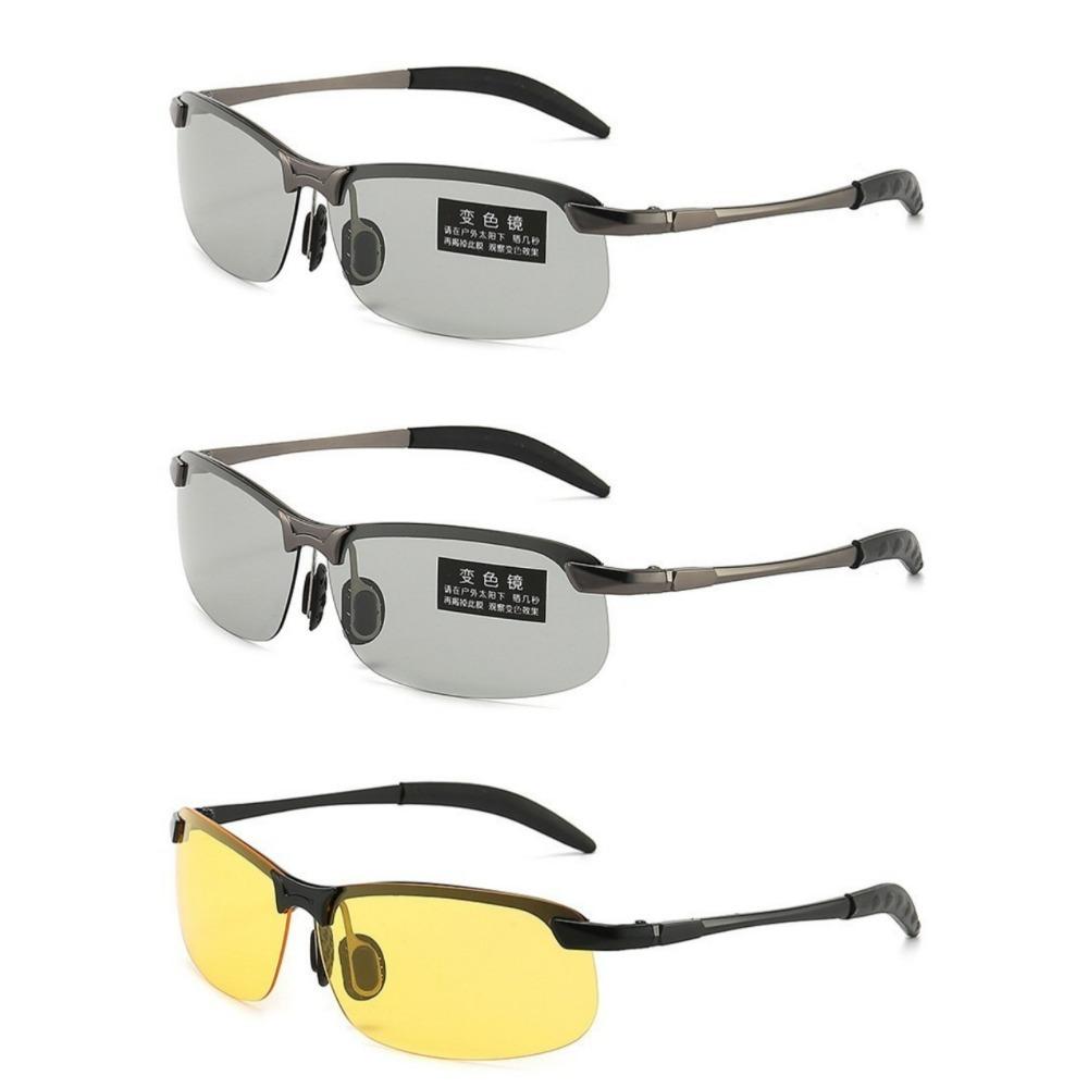 

3 шт. Мужские солнцезащитные очки Фотохромные Поляризованные Водительские Уличные Солнцезащитные очки для мужчин Версия для дня и ночи Рыбалка Пеший туризм Очки